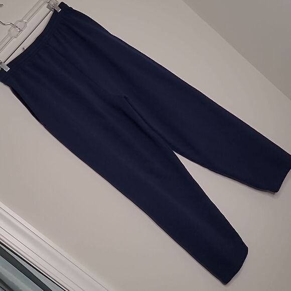 Kim Roger's signature sz 14 navy 100% linen fully lined trousers/pants - Picture 2 of 6